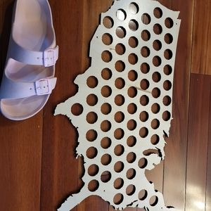 United States wood. Bottle cap holder.